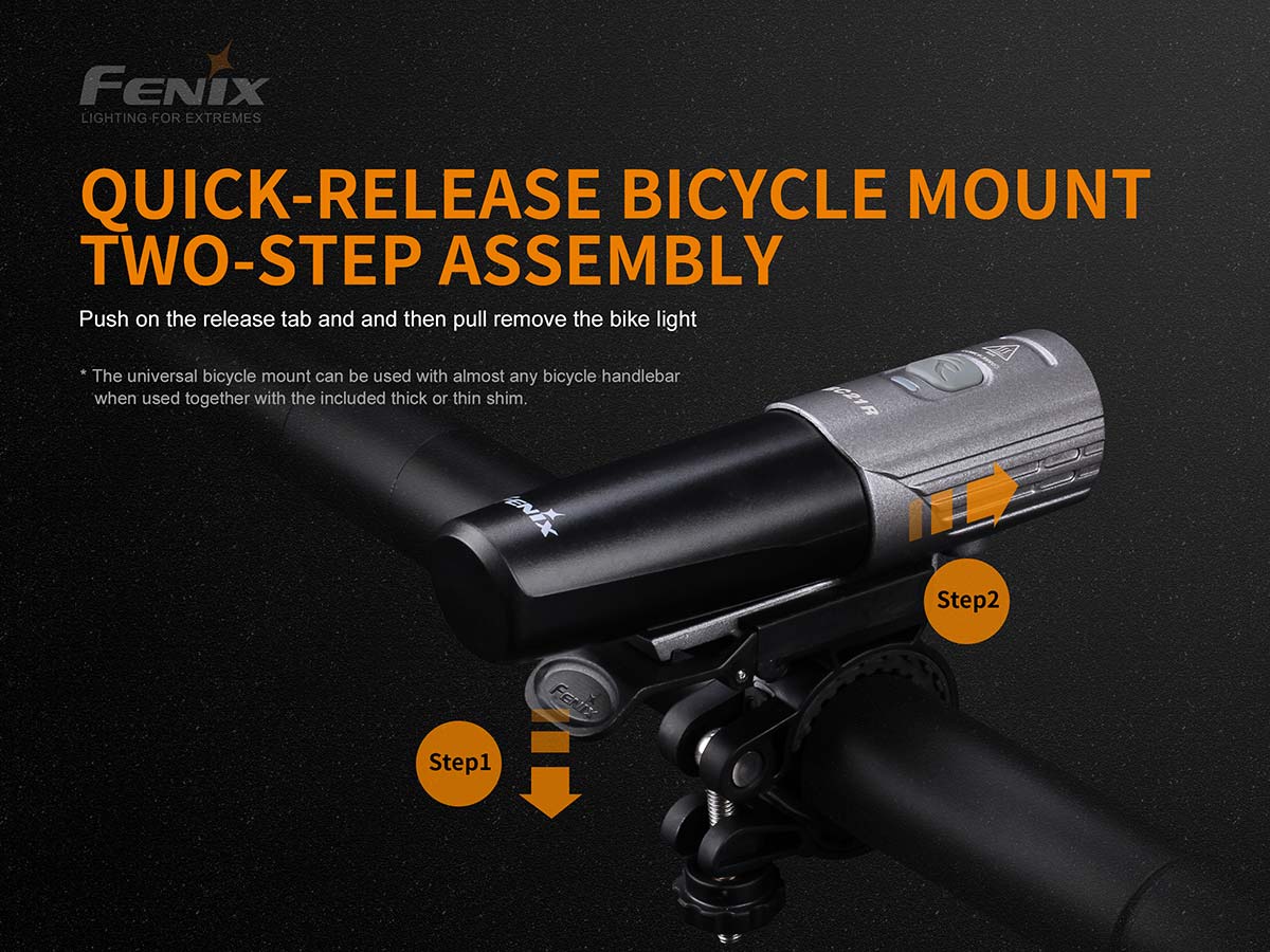fenix bc21r v2 bike light removable mount