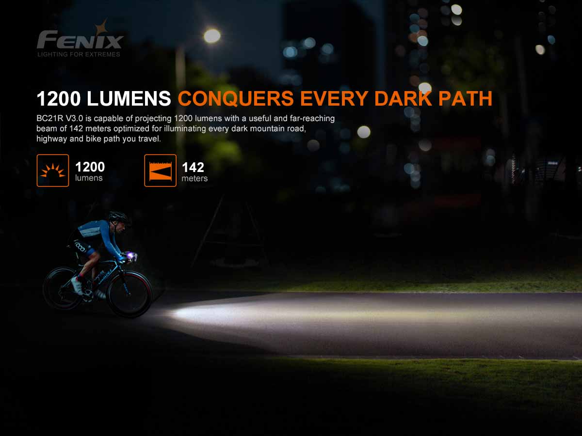 Fenix BC21R V3.0 Rechargeable Bike Light - DISCONTINUED