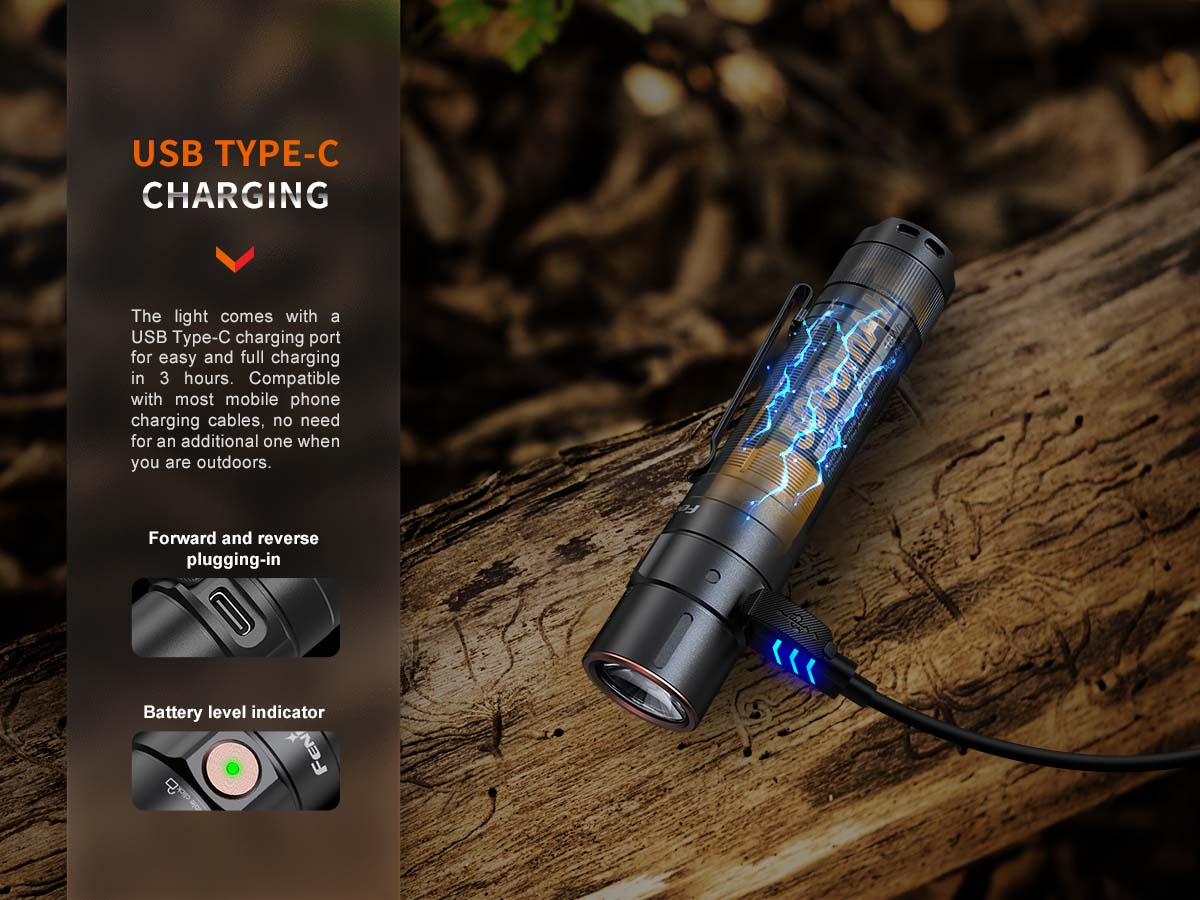 Fenix E35R Rechargeable EDC Flashlight usb rechargeable