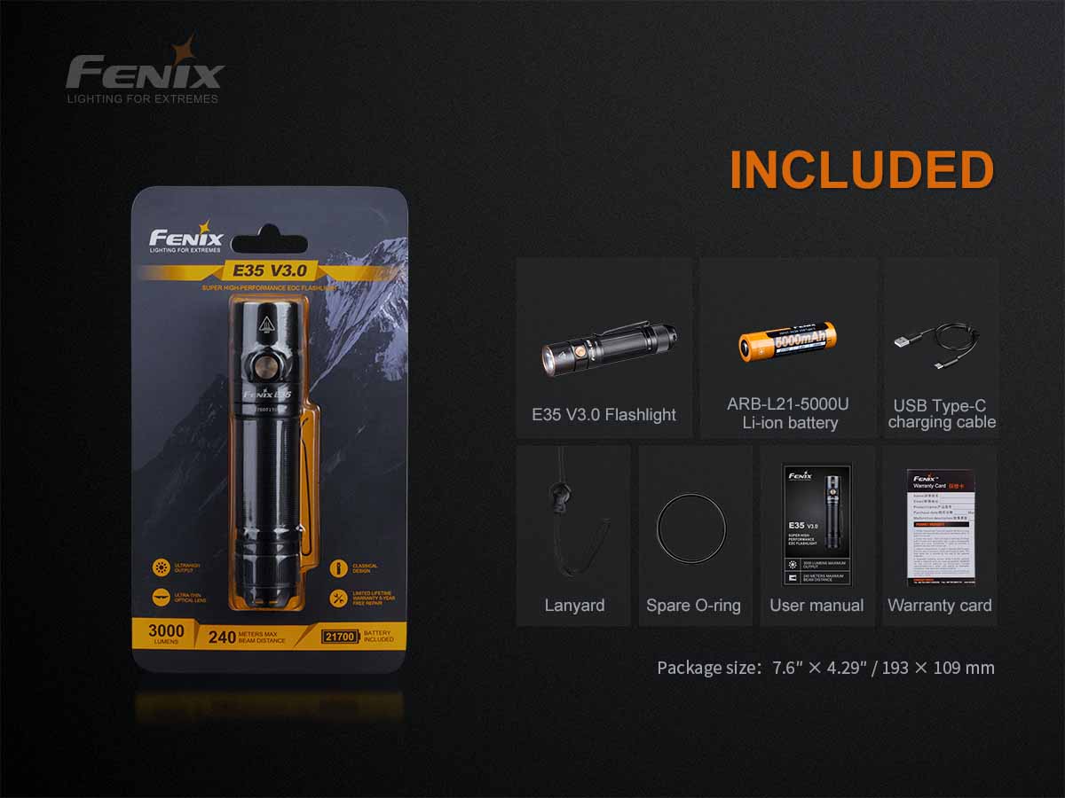 Fenix E35 V3.0 Flashlight - DISCONTINUED