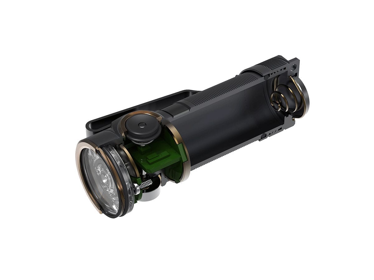fenix e18r edc rechargeable flashlight cutaway