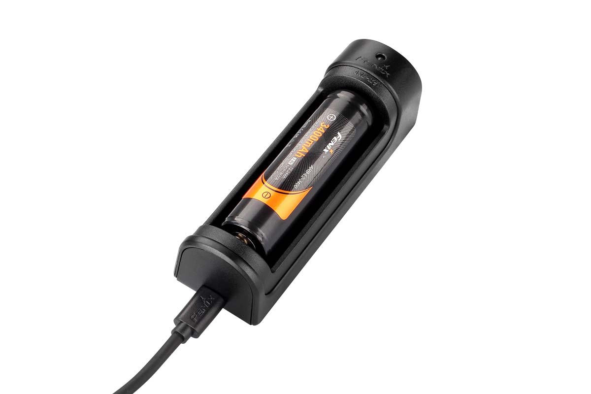 fenix flashlight are-x1 charging kit ARE-X1 Fenix Single Bay 18650 and 26650 Charger