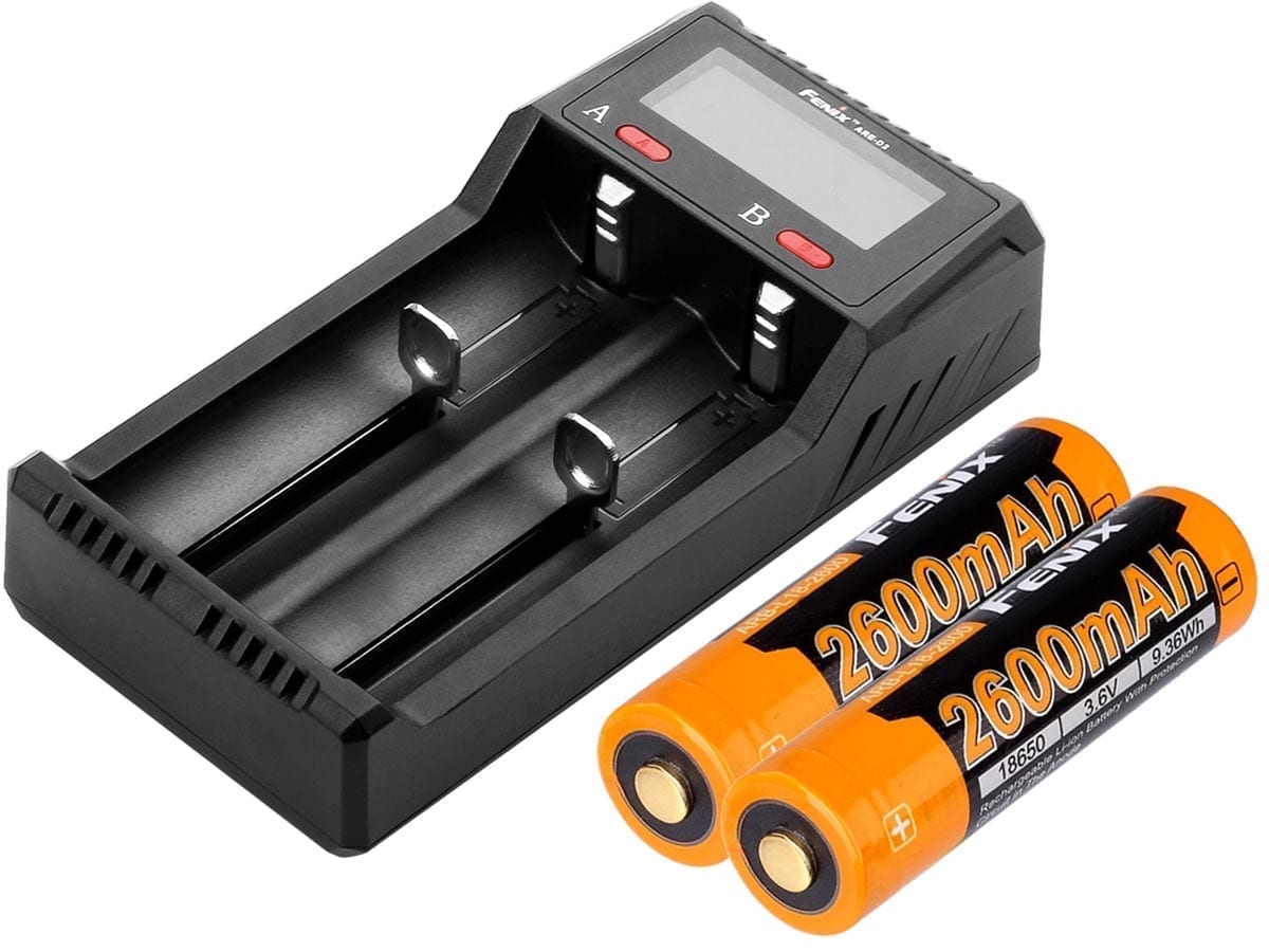 ARE-D2 Charger and 2600 Battery Bundle