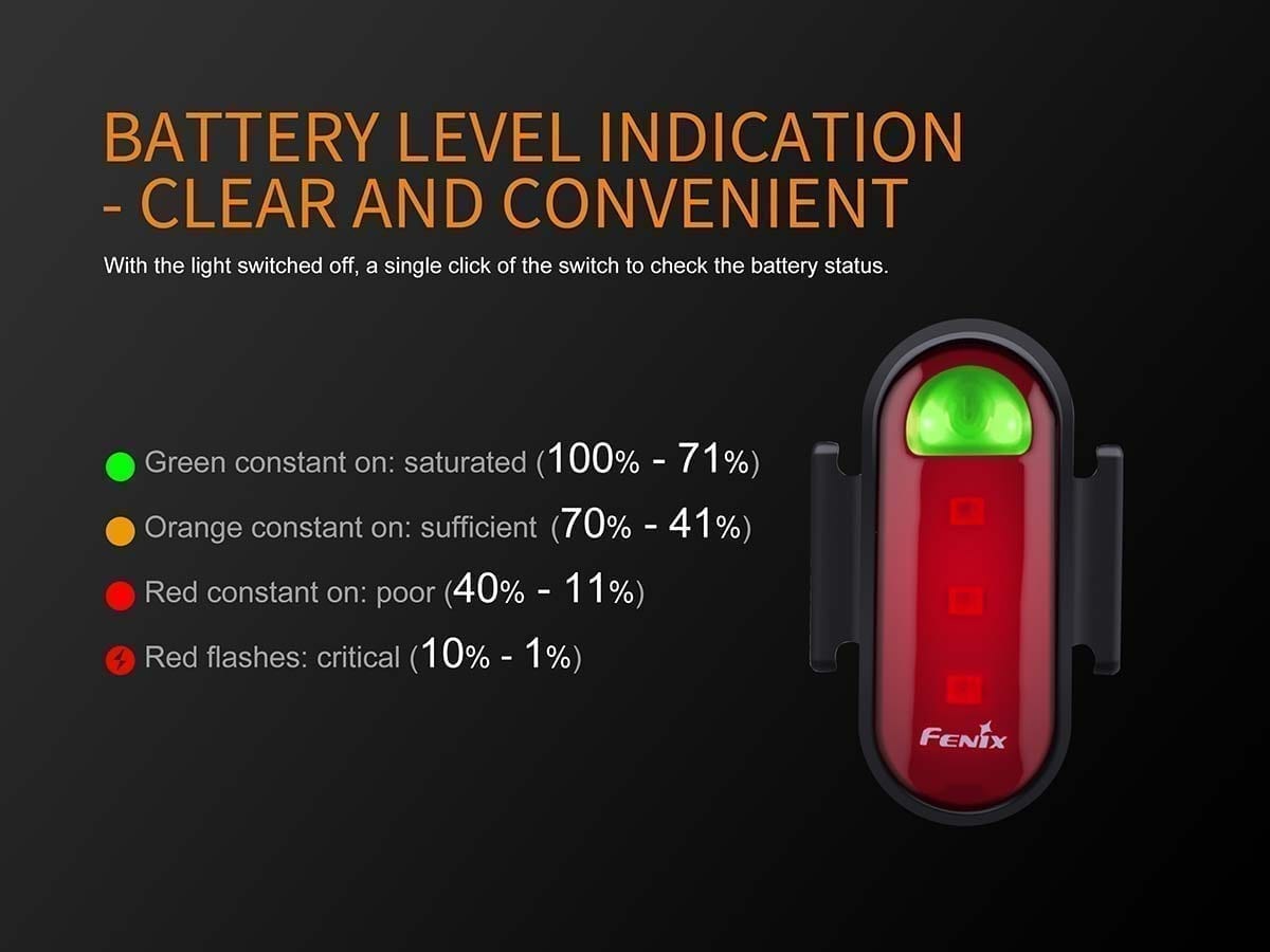 bc05r bike taillight battery level