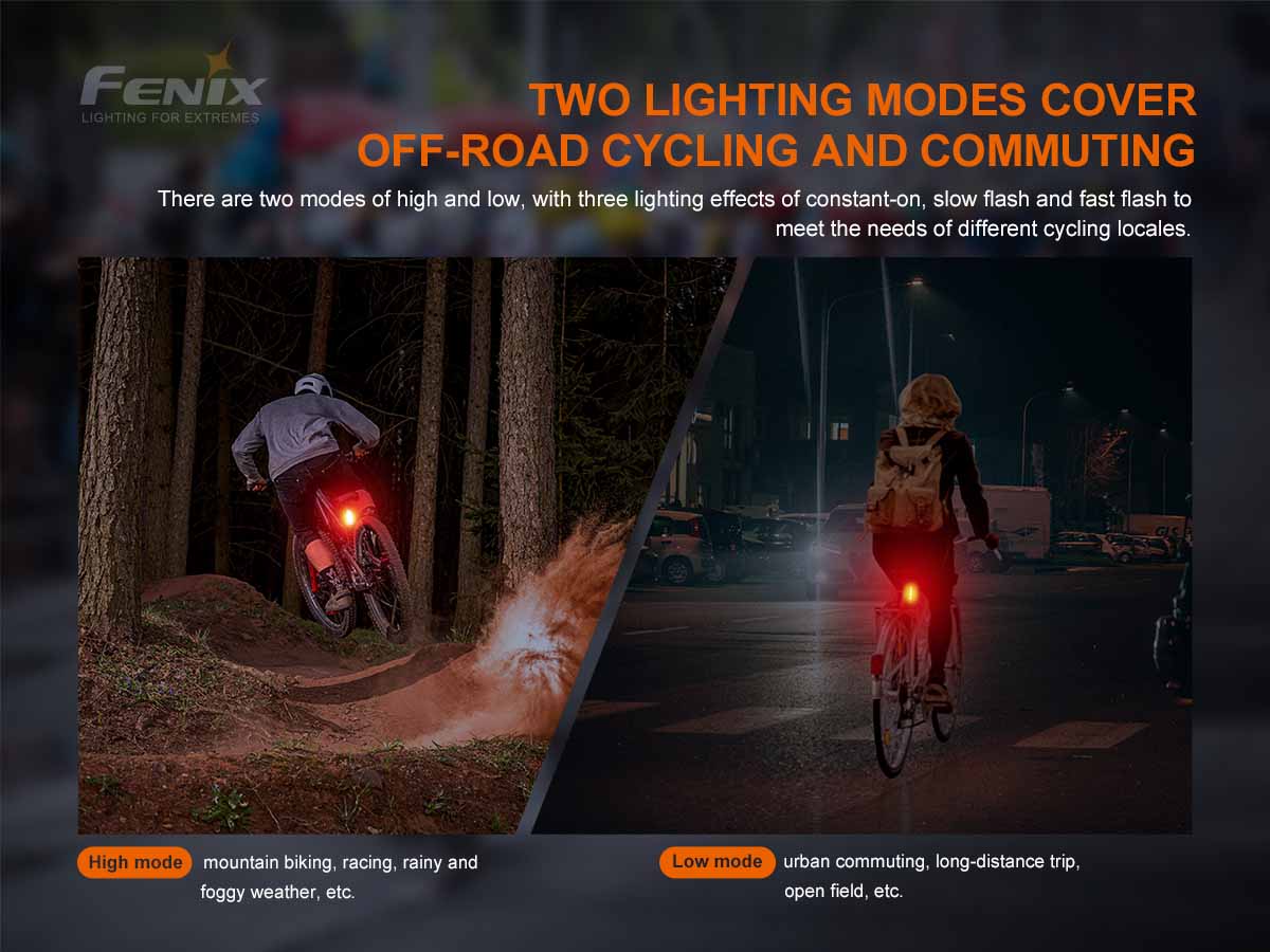 Fenix BC05RV2 Bike Tail Light modes