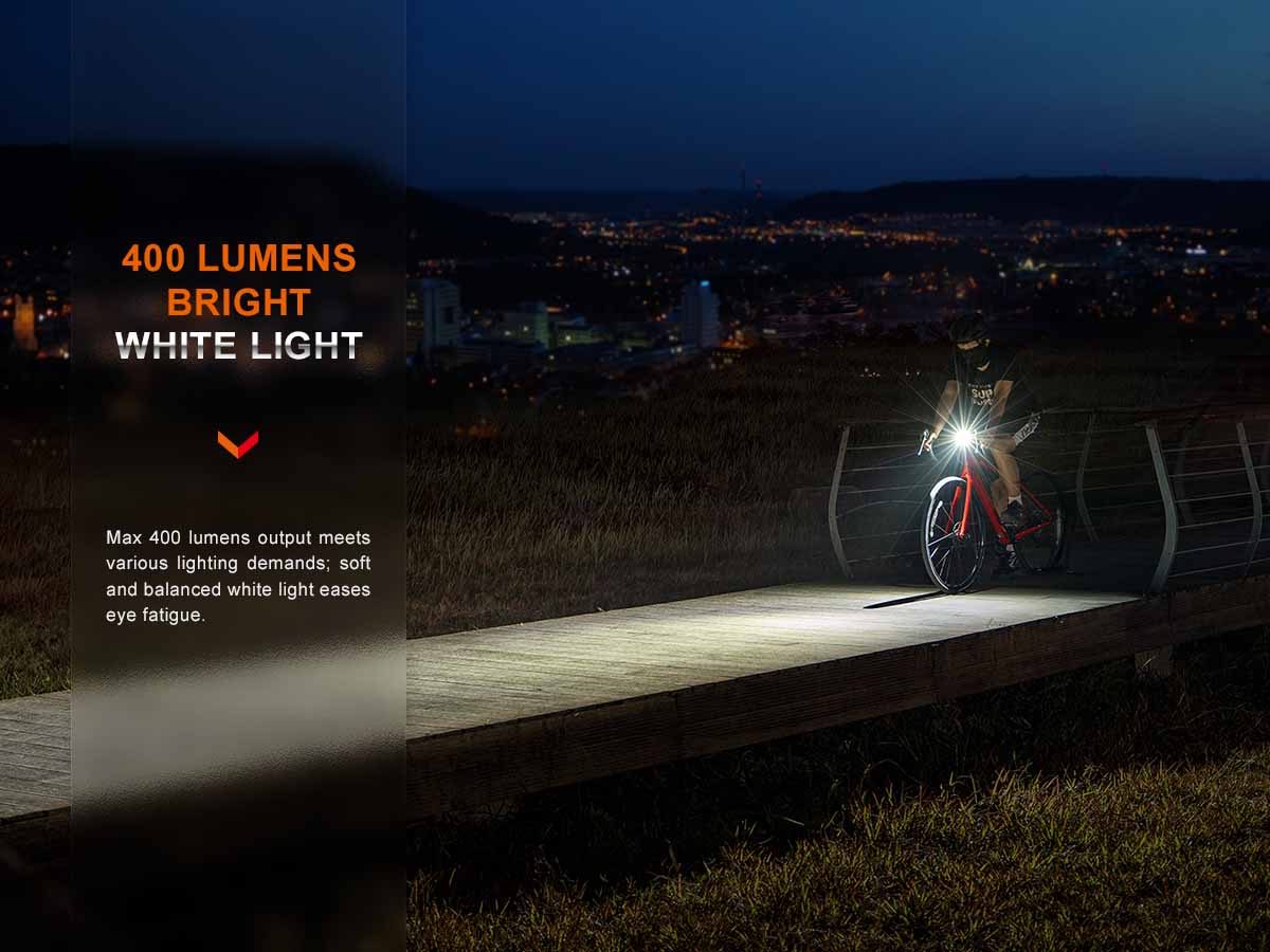 fenix bc15r rechargeable bike light 400 lumens