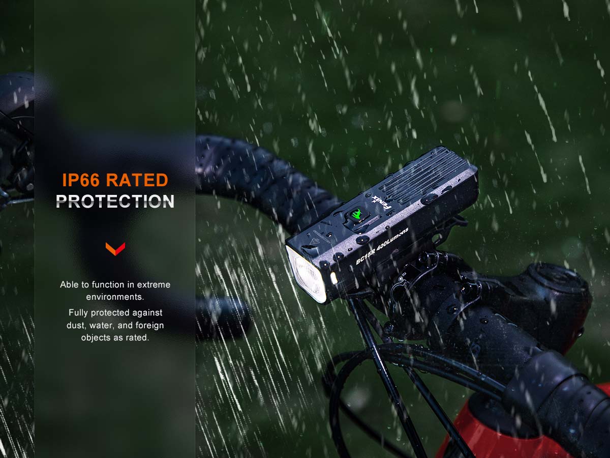 fenix bc15r rechargeable bike light rain resistant