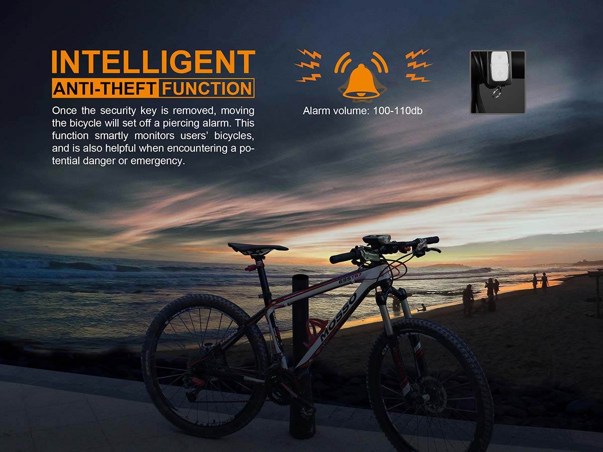 fenix bc35r bike light anti-theft alarm