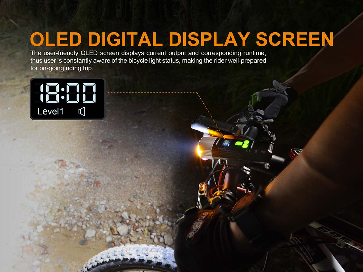 fenix bc35r bike light oled display