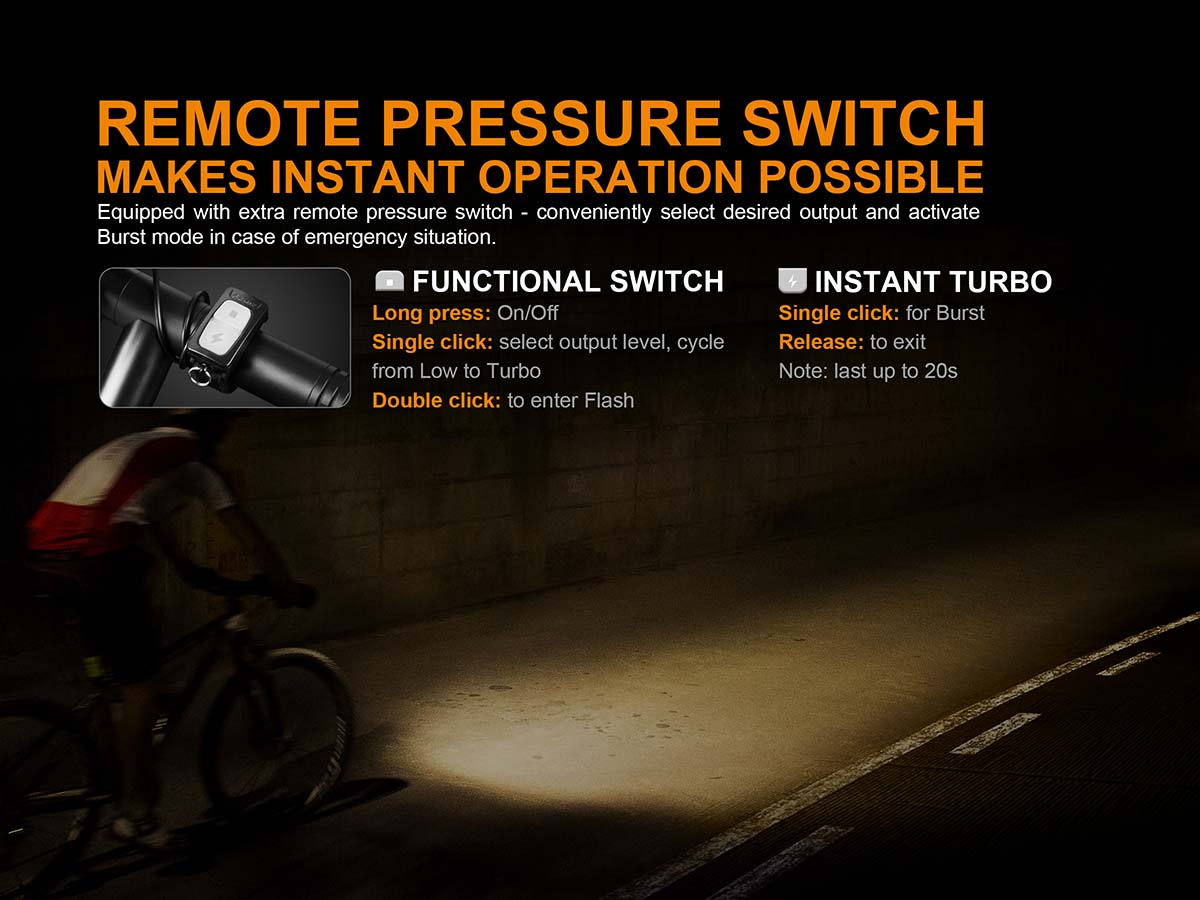fenix bc35r bike light remote switch
