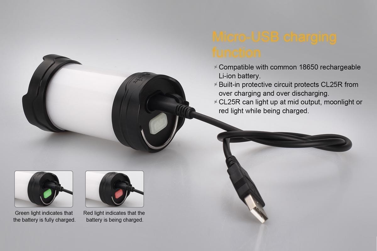 fenix cl25r lanterns rechargeable