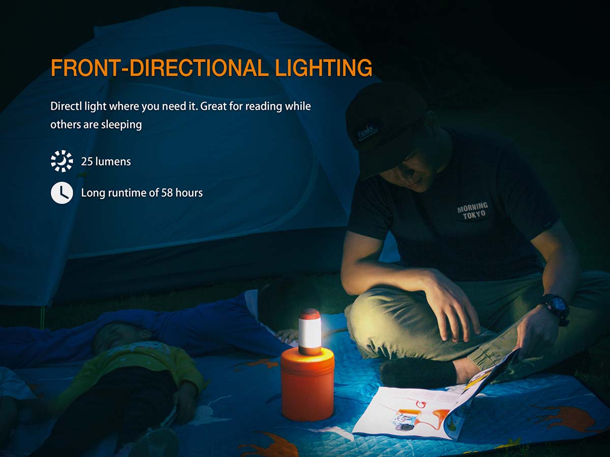 fenix cl26r rechargeable lantern directional lighting