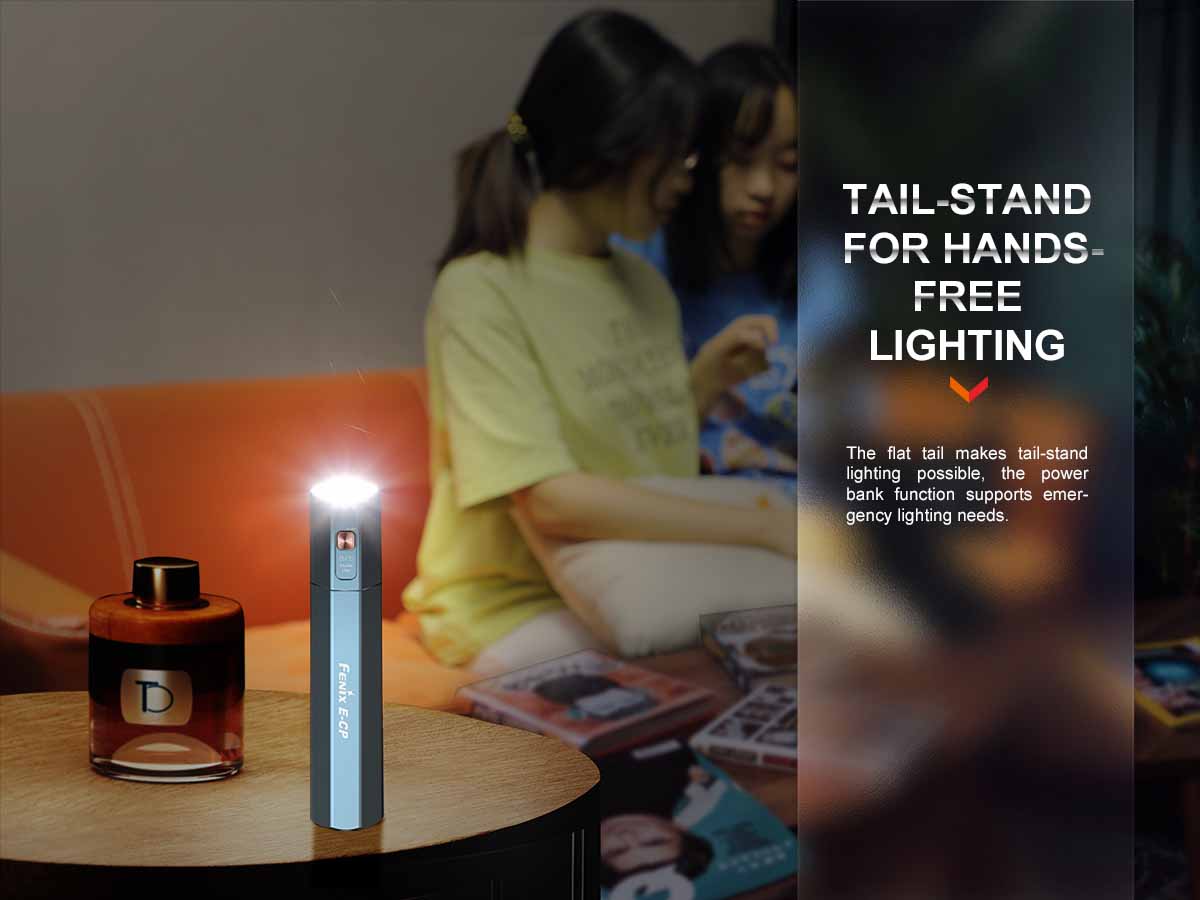 fenix e-cp rechargeable flashlight with power bank Fenix E-CP 1600-lumen LED Flashlight/Powerbank, Black