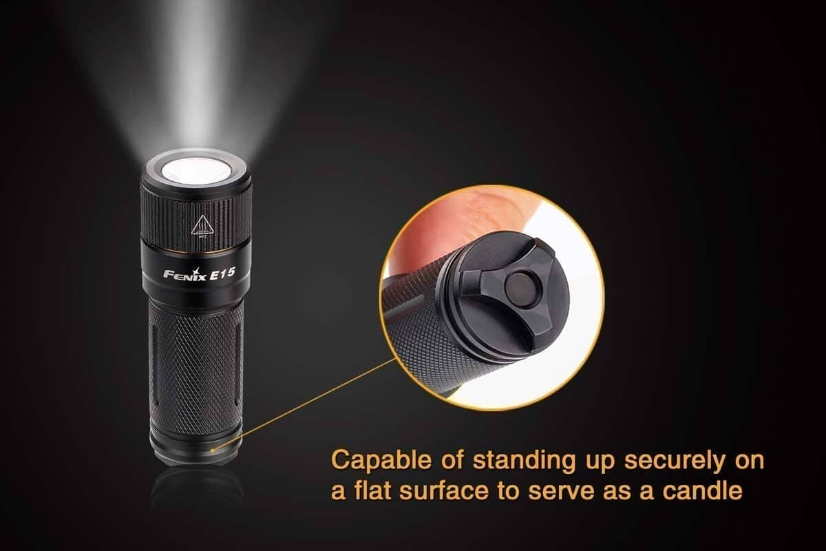 fenix e15 led flashlight tail stand