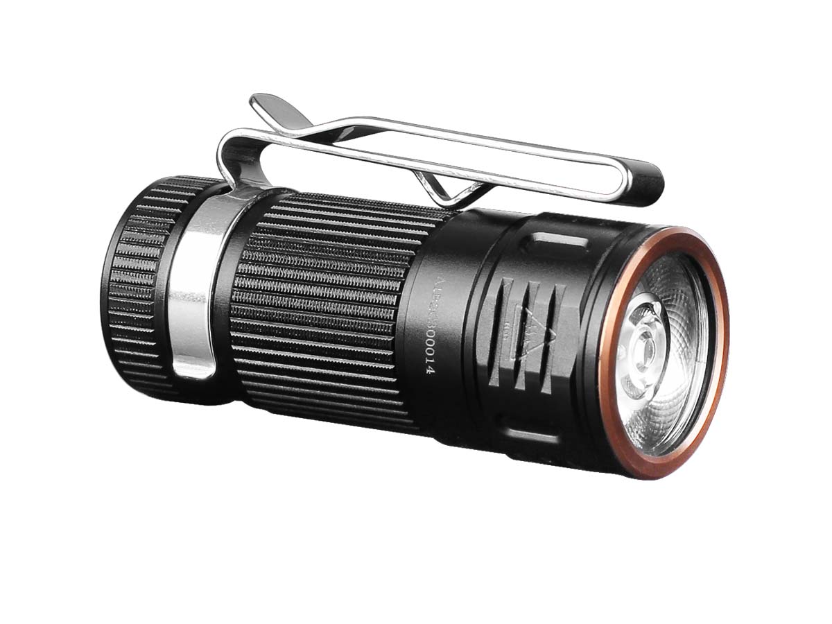 fenix e16 compact flashlight back