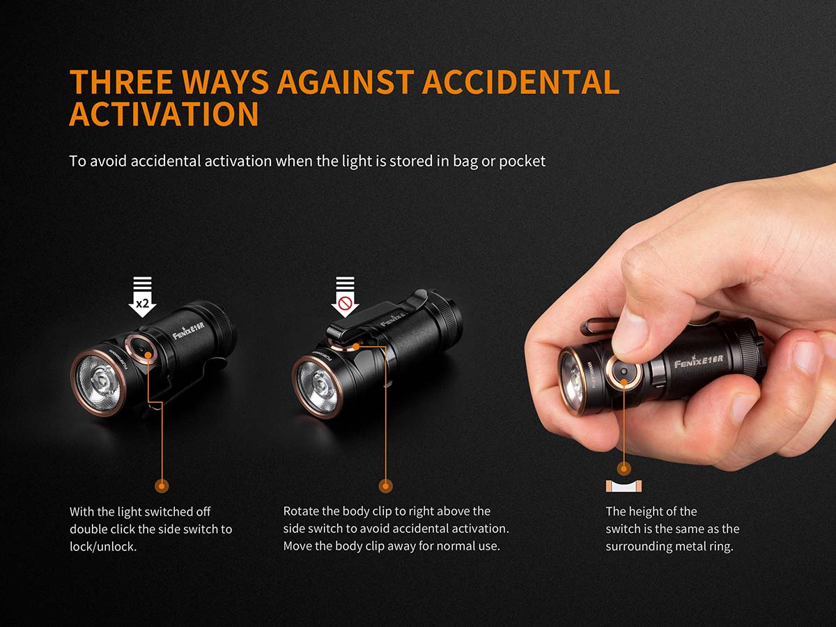 fenix e18r flashlight Fenix E18R Rechargeable EDC Flashlight