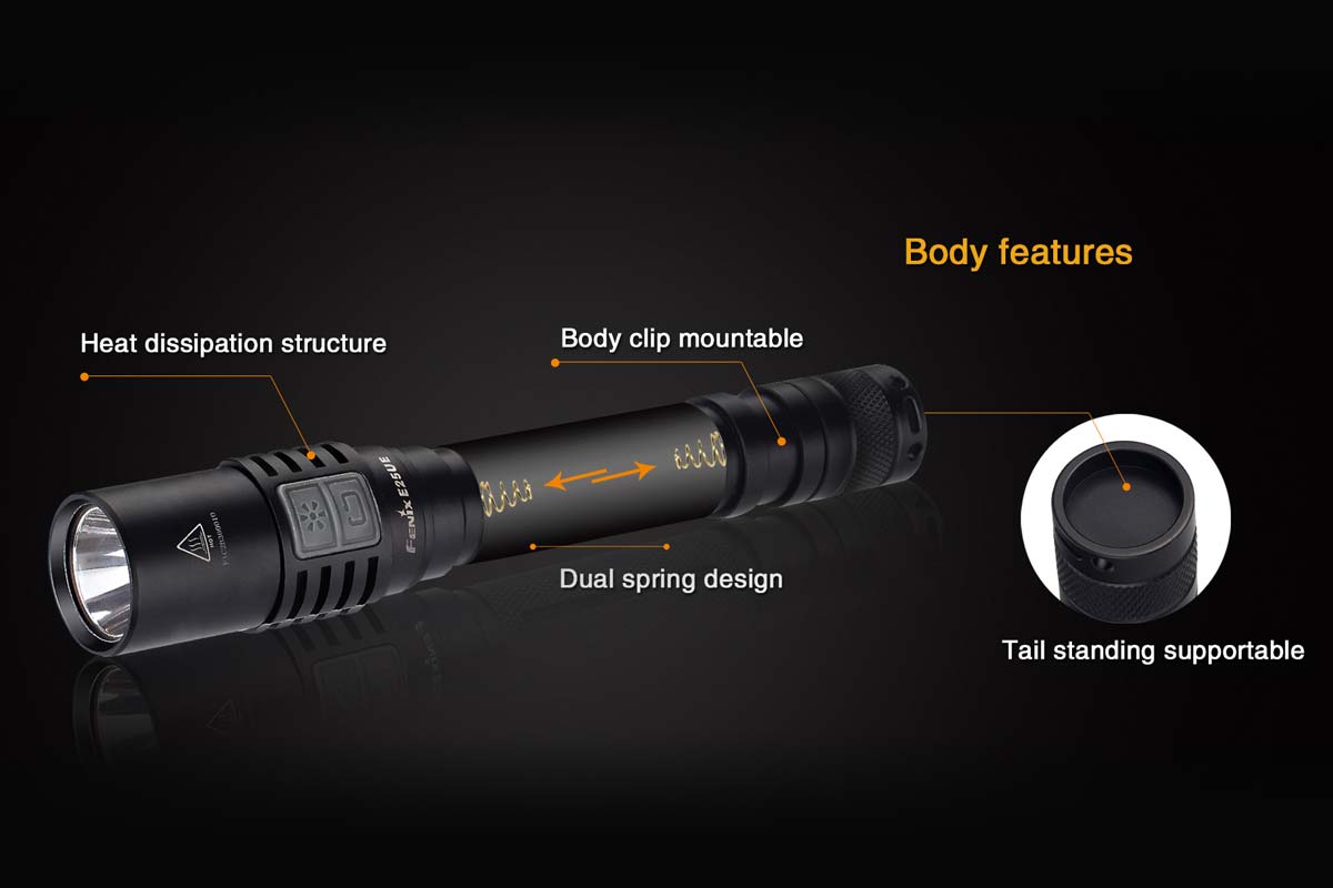 e25ue fenix flashlight features