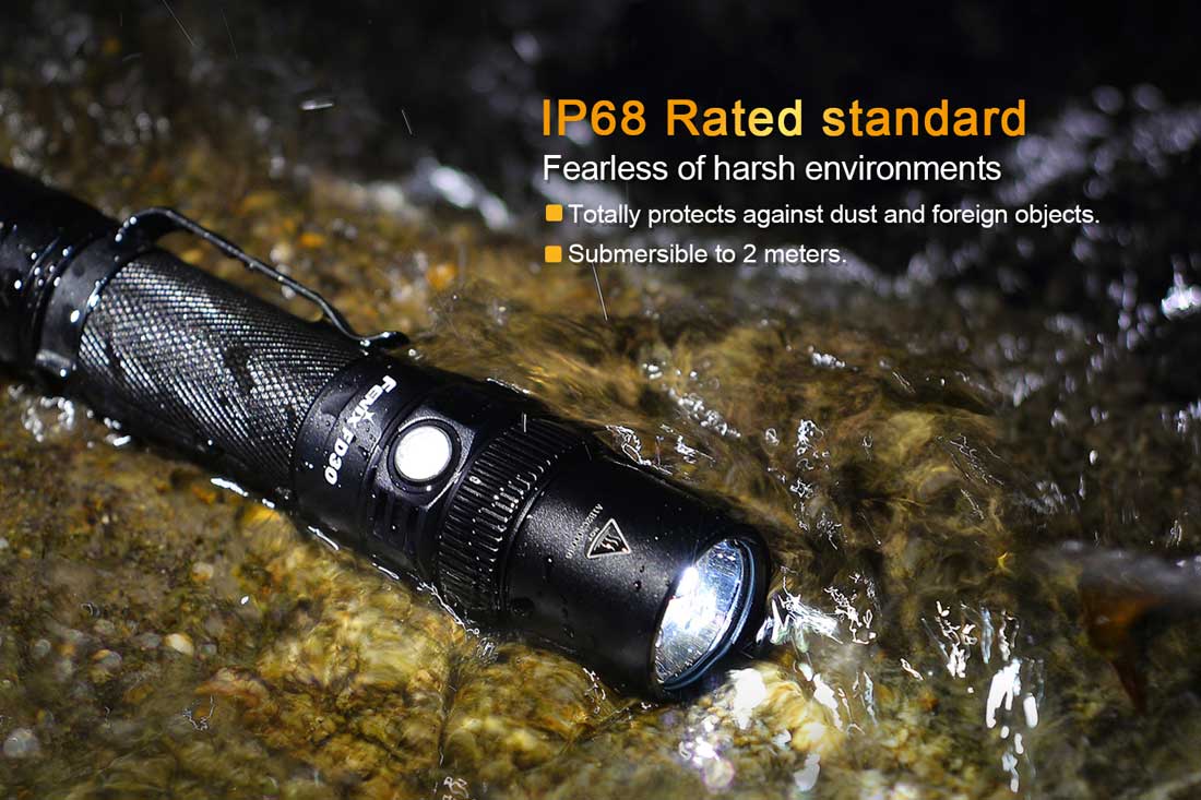 fenix fd30 focusable flashlight waterpoof dustproof