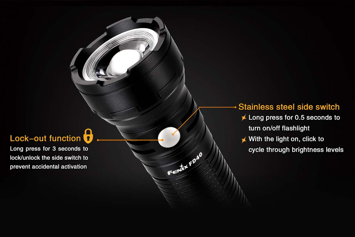 fenix fd flashlights Fenix FD40 Flashlight, Adjustable Focus Ultra-Compact, 1000 Lumen Output