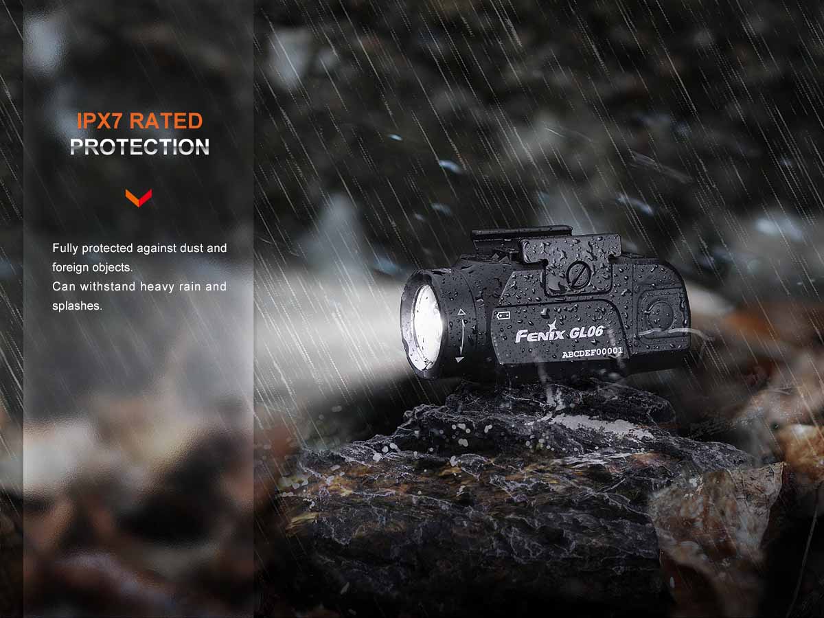 fenix gl06 compact weapon light waterproof