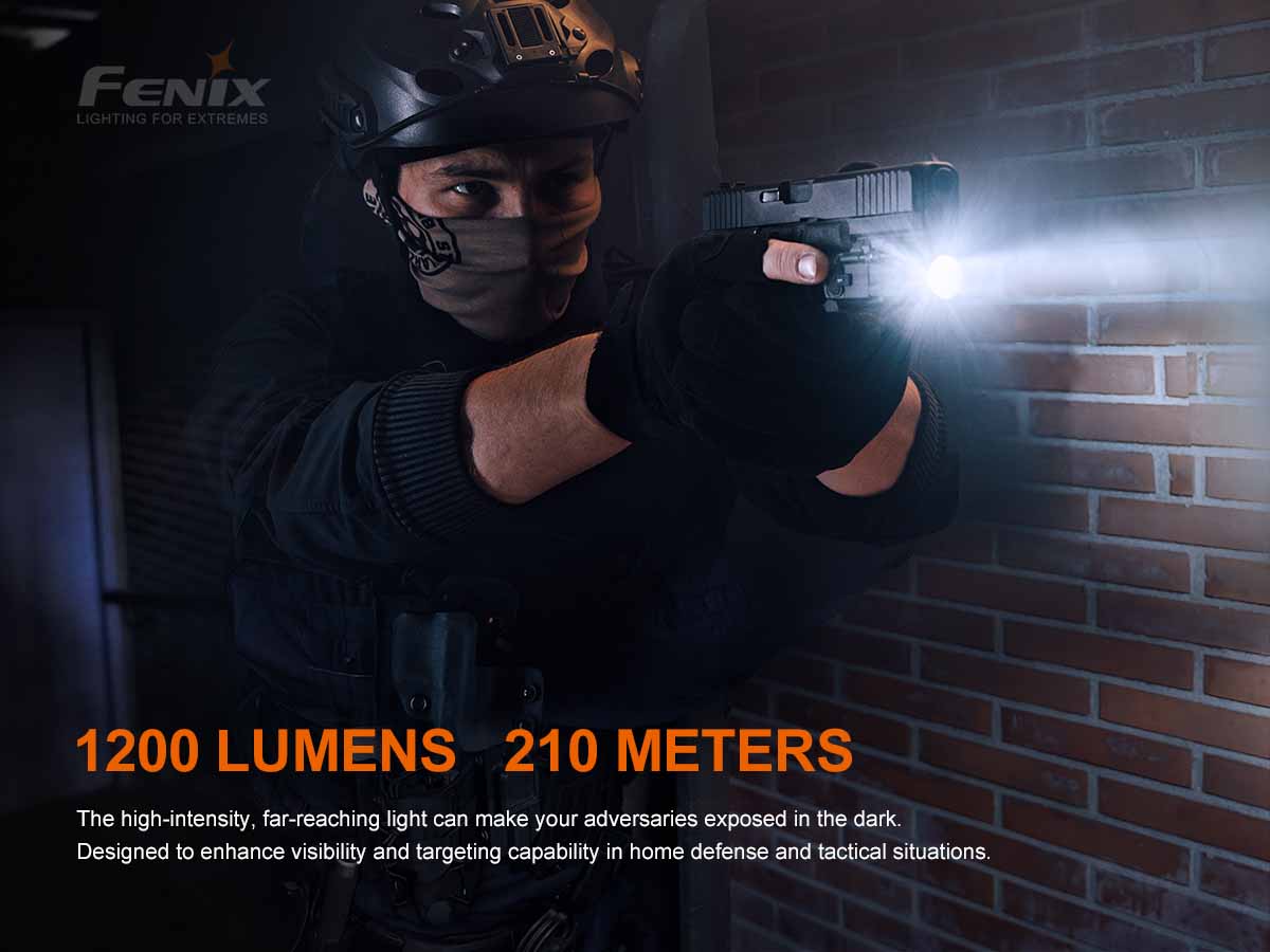 fenix gl19r rechargeable weapon light 1200 lumens