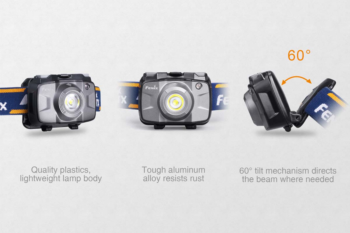 fenix hl30 headlamp features tilt