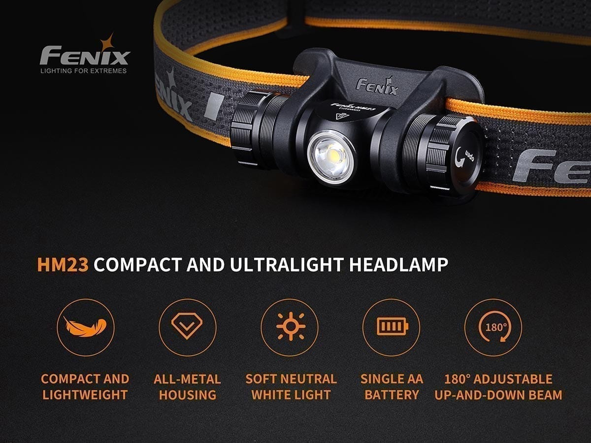 fenix hm23 headlamp features