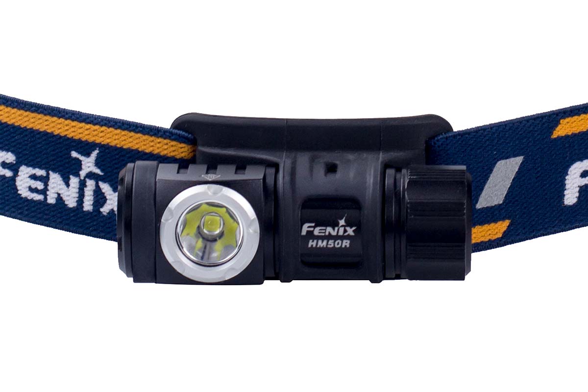 Fenix HM50R rechargeable headlamp white led lens