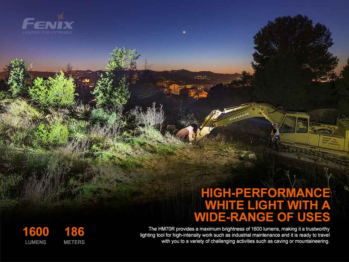 fenix hm70r headlamp max lumens
