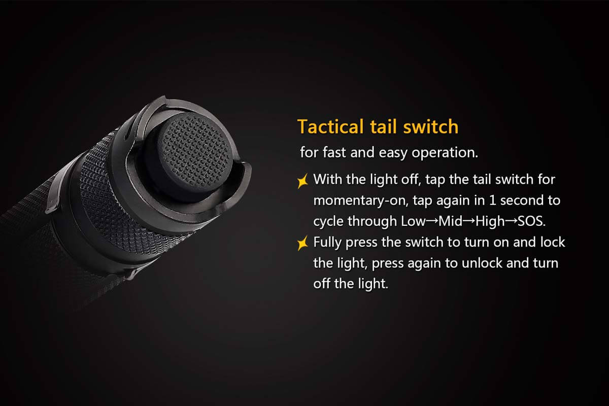 fenix ld09 led flashlight switch