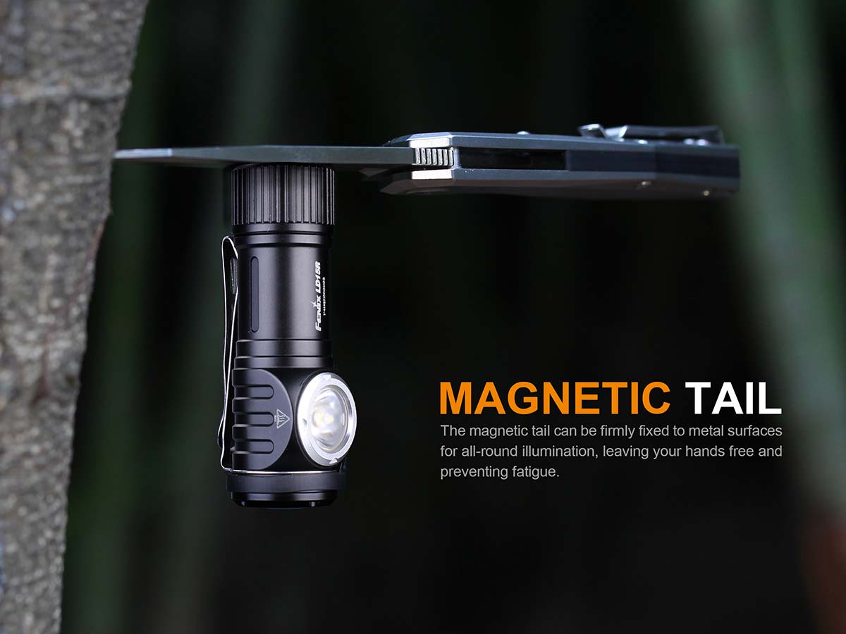 fenix ld15r rechargeable flashlight magnetic tail