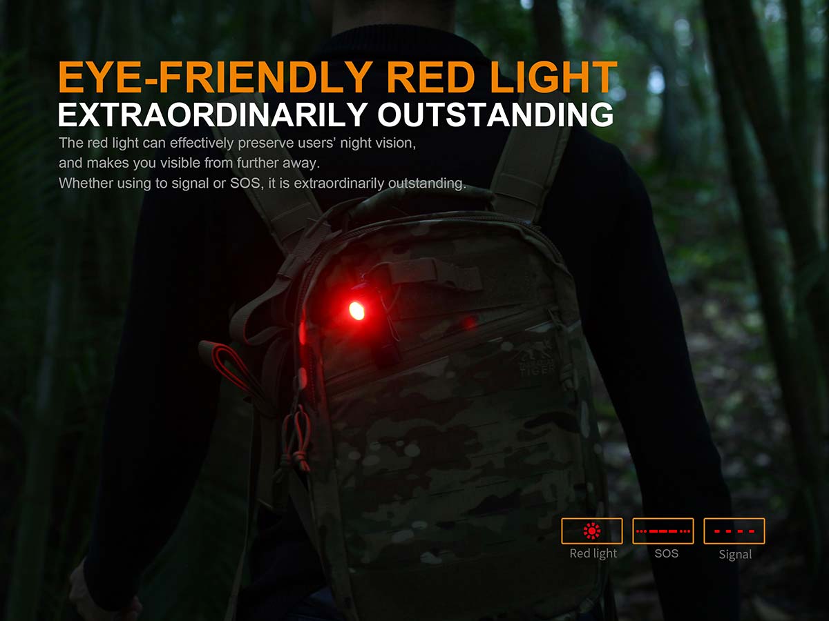 fenix ld15r rechargeable flashlight red light