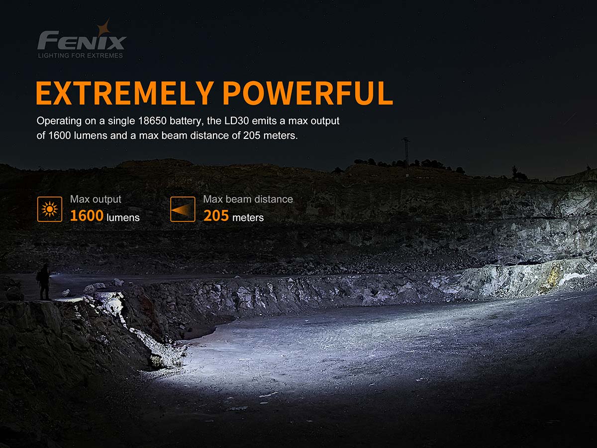 Fenix LD30 Flashlight 1600 lumens