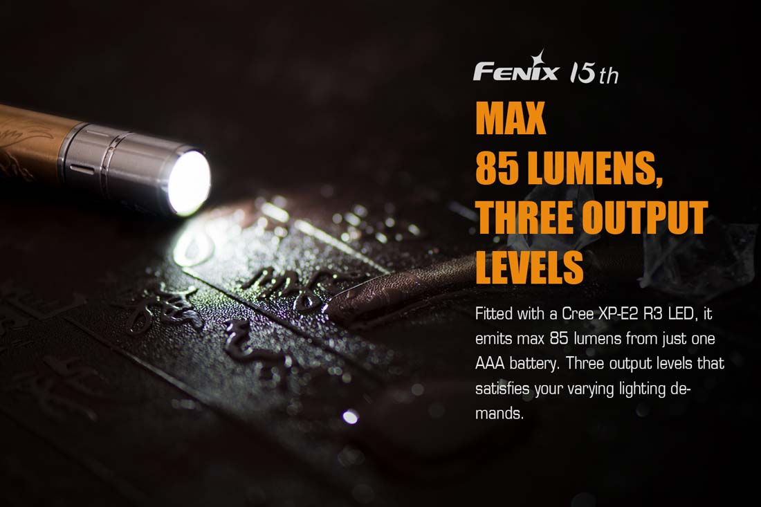 fenix 15th anniversary flashlight modes