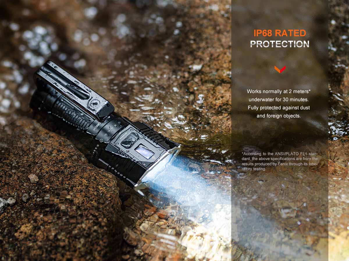 fenix lr60r search flashlight ip68 rated waterproof