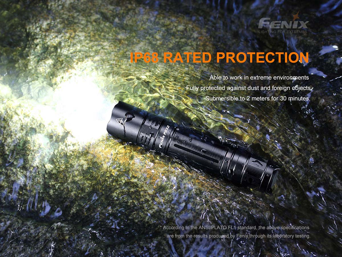 fenix pd32 flashlight waterproof