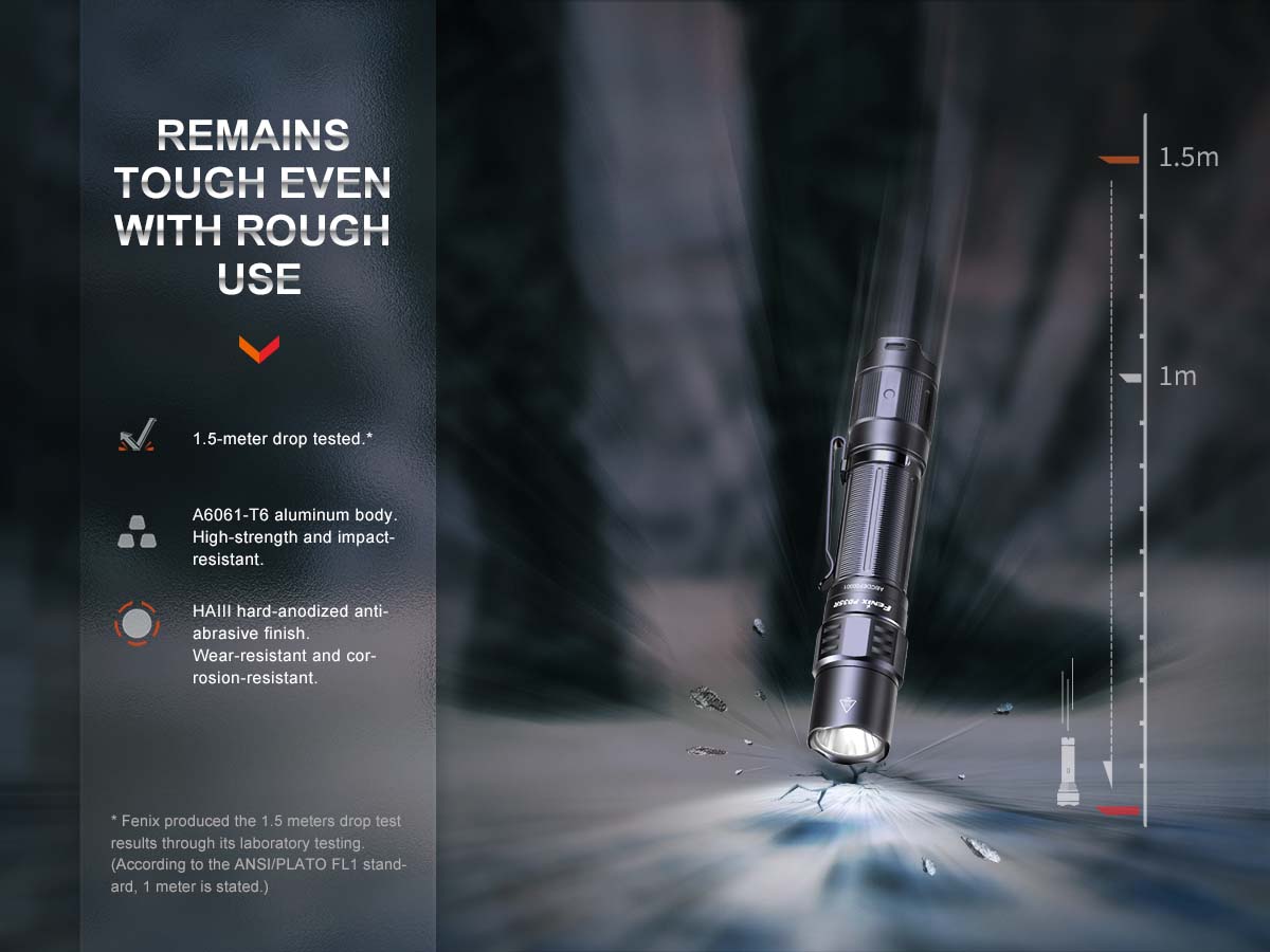 fenix pd35r rechargeable flashlight impact resistant