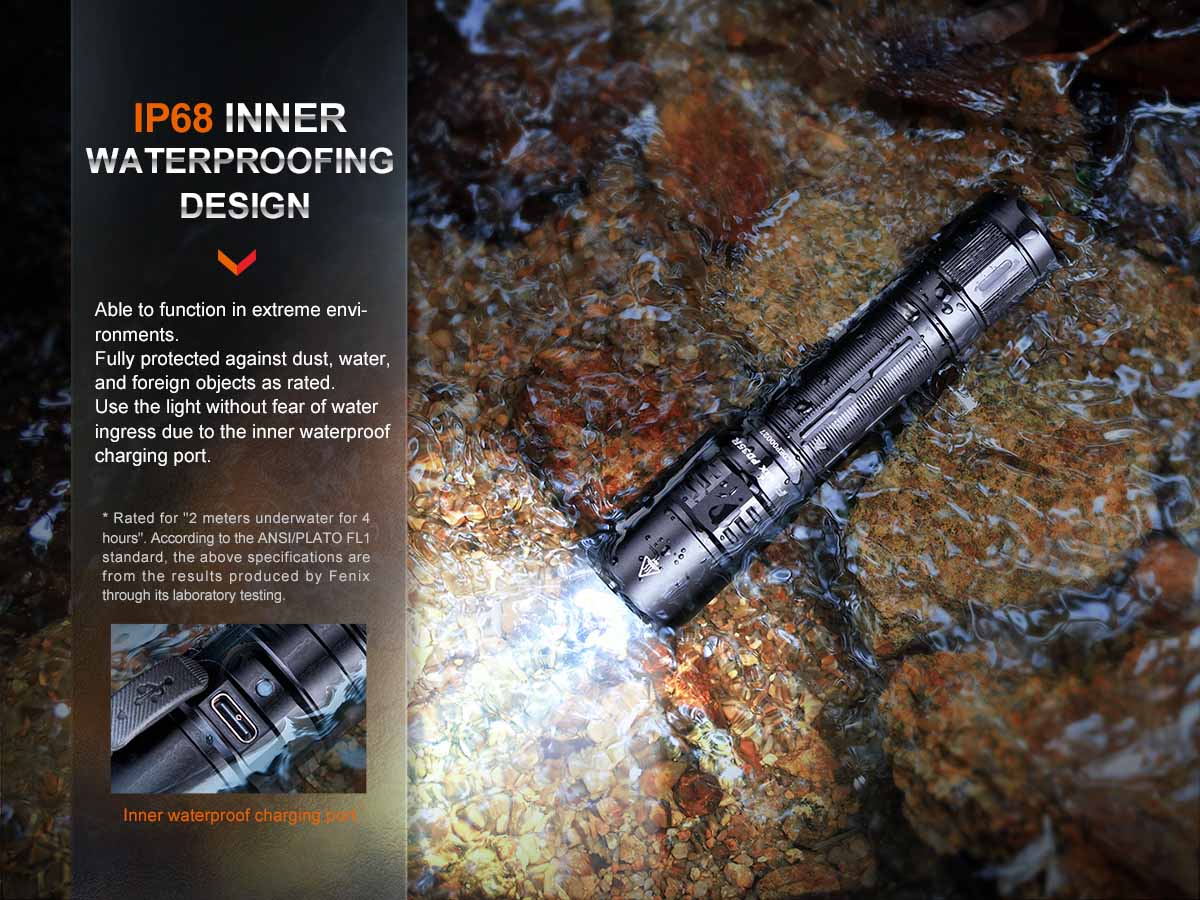 fenix pd35r rechargeable flashlight waterproof