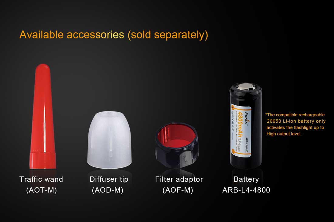 fenix flashlight arb-l4-4800 Fenix PD40R Rechargeable Flashlight - DISCONTINUED