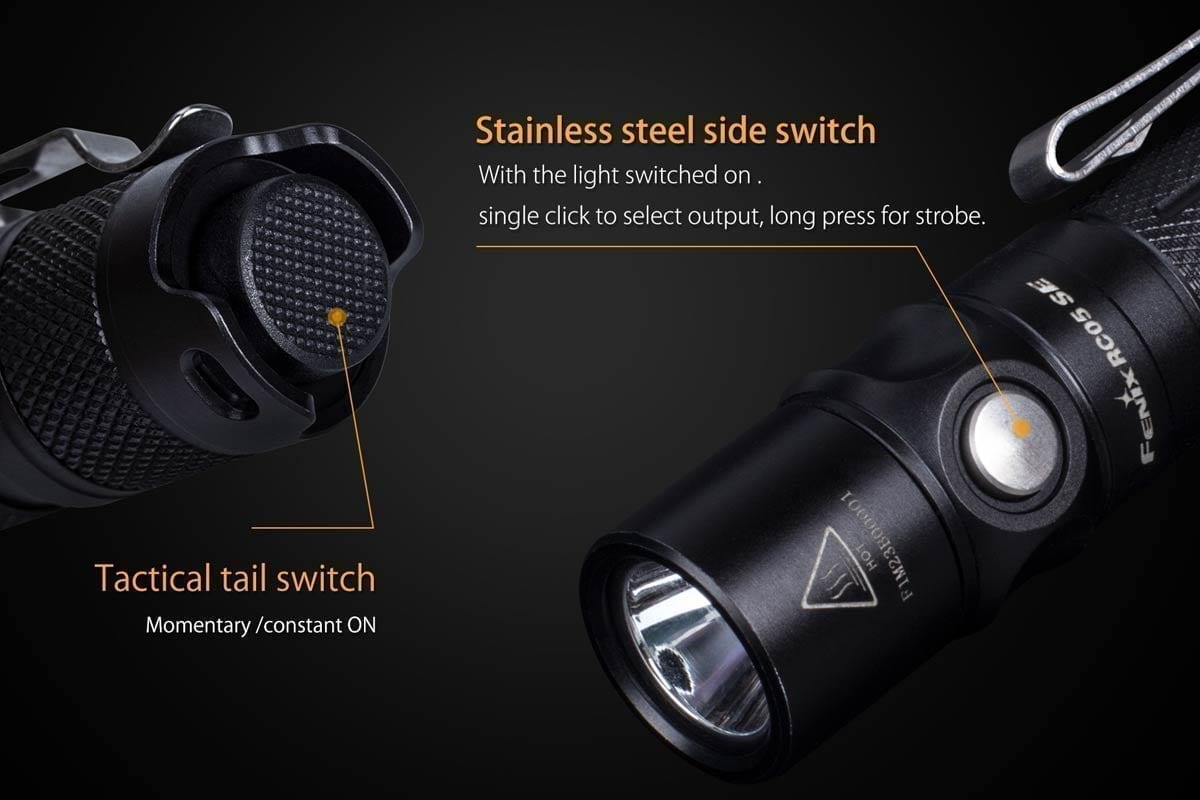 fenix rc05se flashlight switches