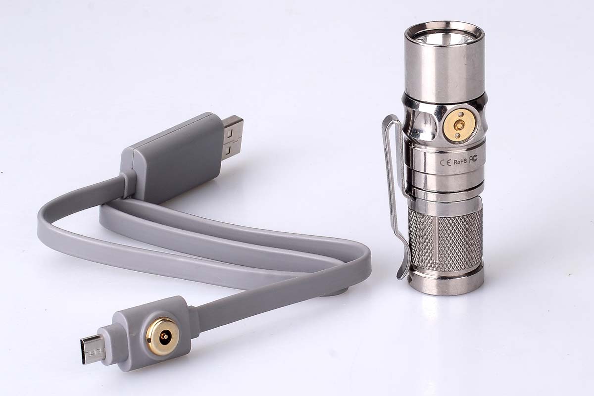 Fenix RC09Ti Rechargeable Titanium Flashlight usb rechargeable magnet