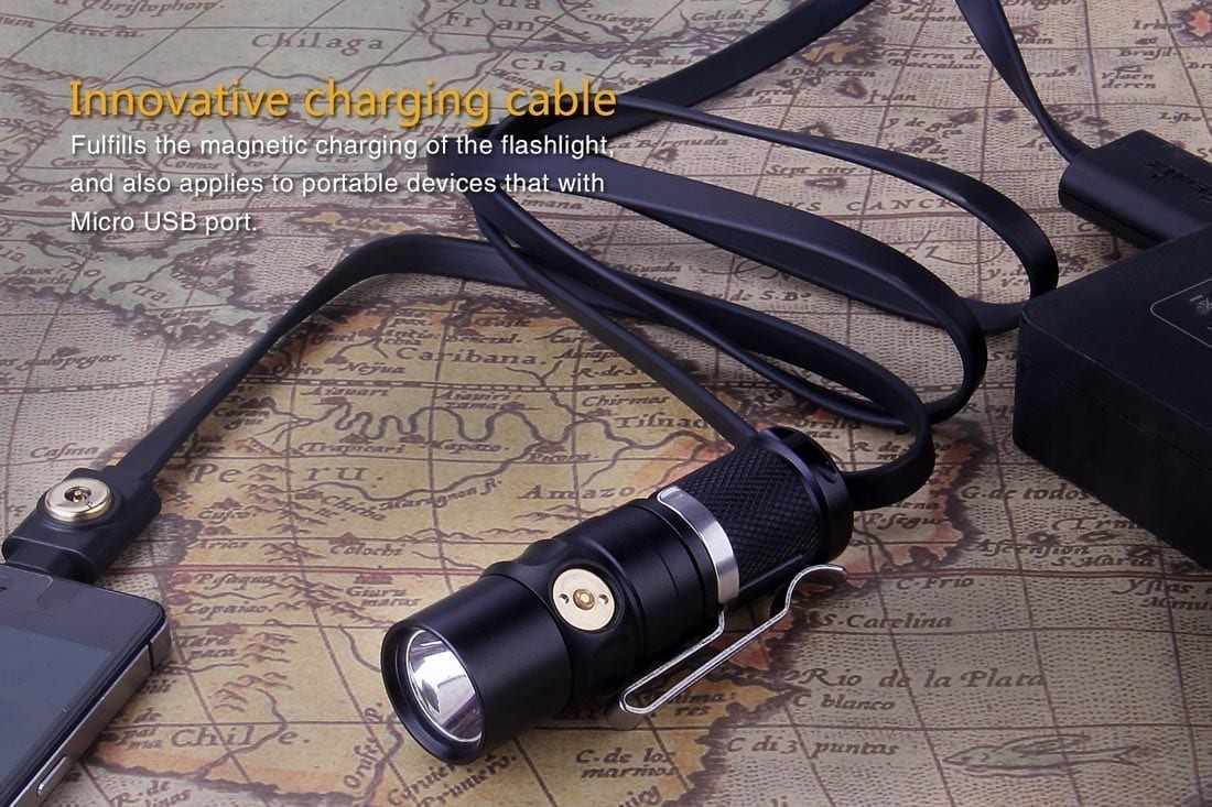 fenix rc09 rechargeable flashlight cable