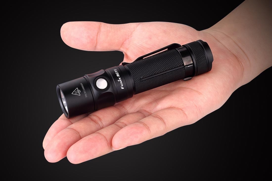 fenix rc11 rechargeable flashlight compact size