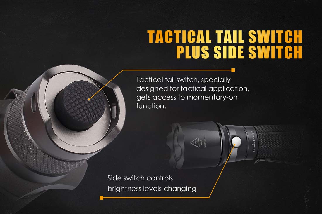 fenix tk15UE tactical flashlight tactical switches