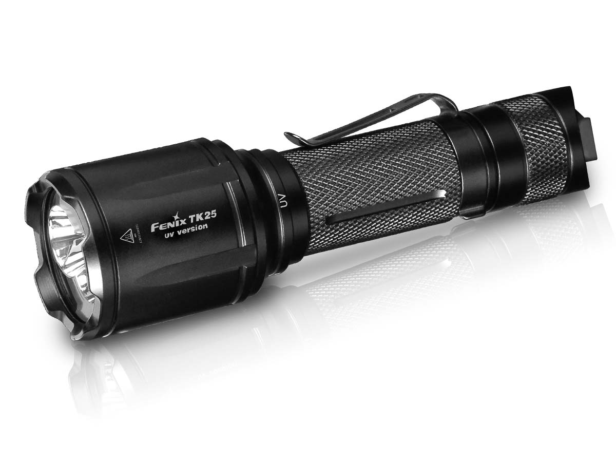 fake fenix flashlights Fenix TK25 UV Tactical Flashlight