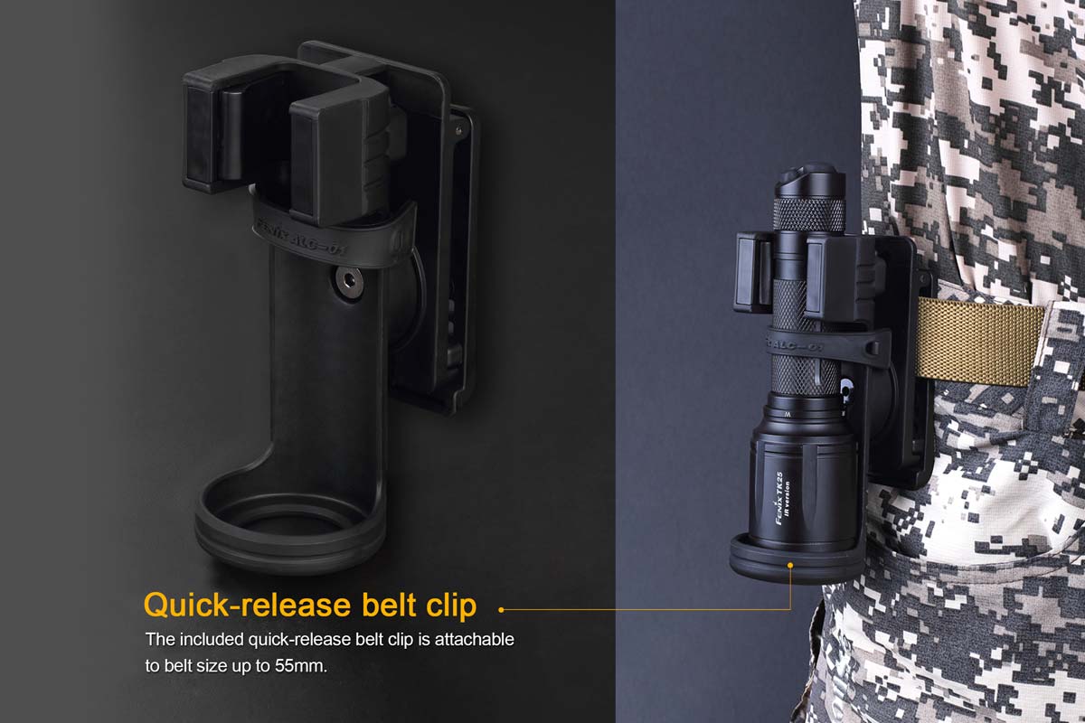 Fenix TK25 IR Infrared Flashlight belt clip