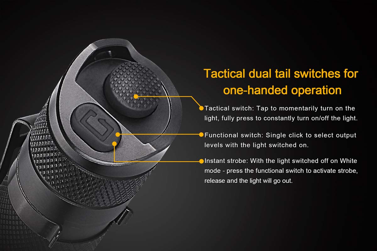 Fenix TK25 IR Infrared Flashlight dual switch