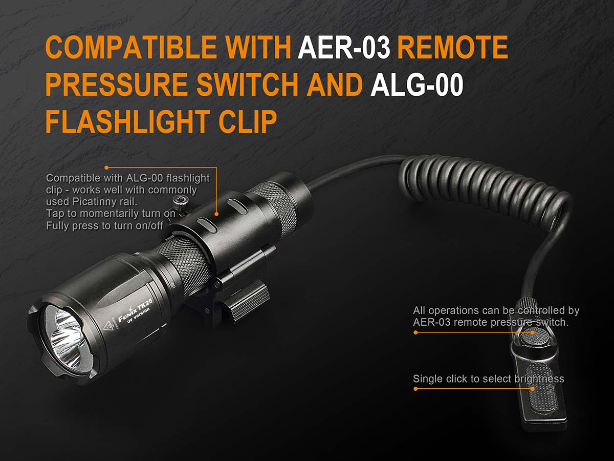 fenix tk25 uv flashlight remote switch