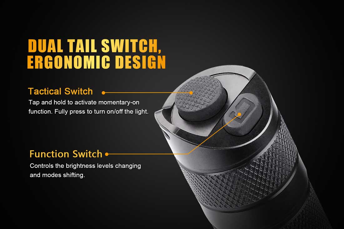 fenix tk32 hunting flashlight dual switches