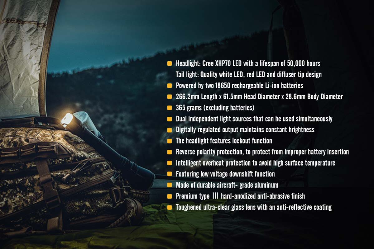 fenix tk47ue flashlight features